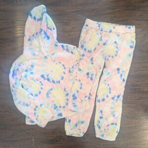 *3/$25* Girl's Fleece Tie Dye Hoodie & Jogger Set - Size 6/6X